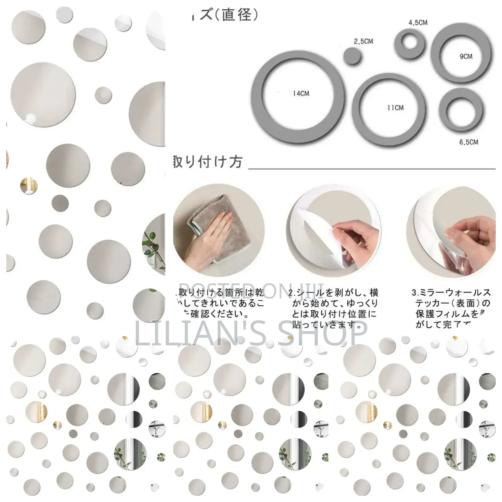 24pcs 3d Acrylics Self-Adhaesive Decor Wall Stickers