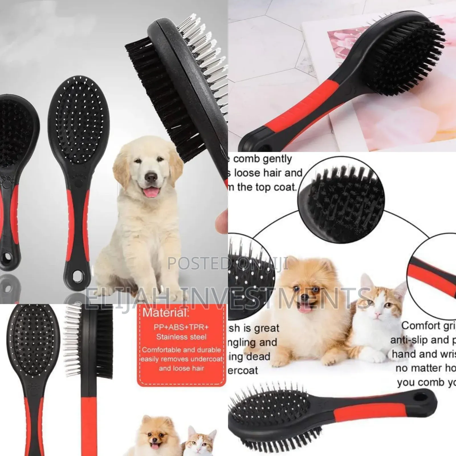 Double-Sided Pet Grooming Brush