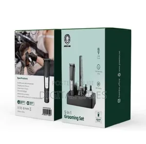 Green Lion 5 in 1 Multi-Function Hair Clipper Set Black