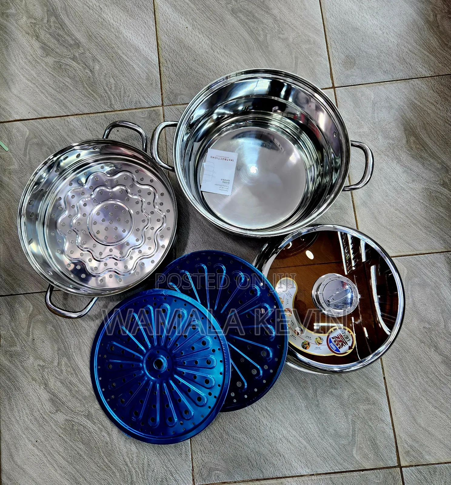 Food Steamer 3 Tiers Stainless Steel