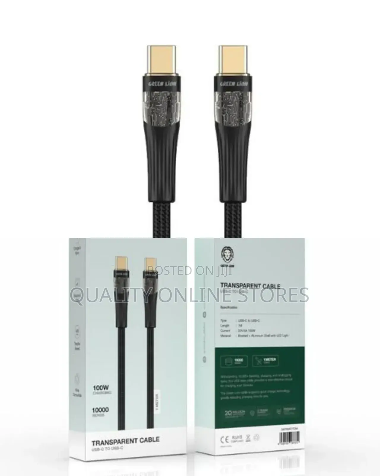 Green Lion Transparent Cable