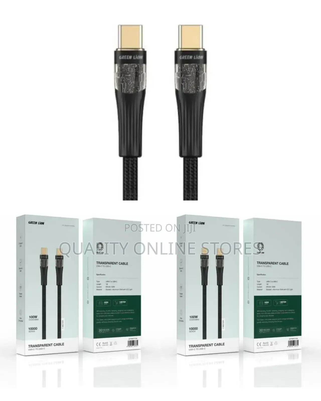 Green Lion Transparent Cable