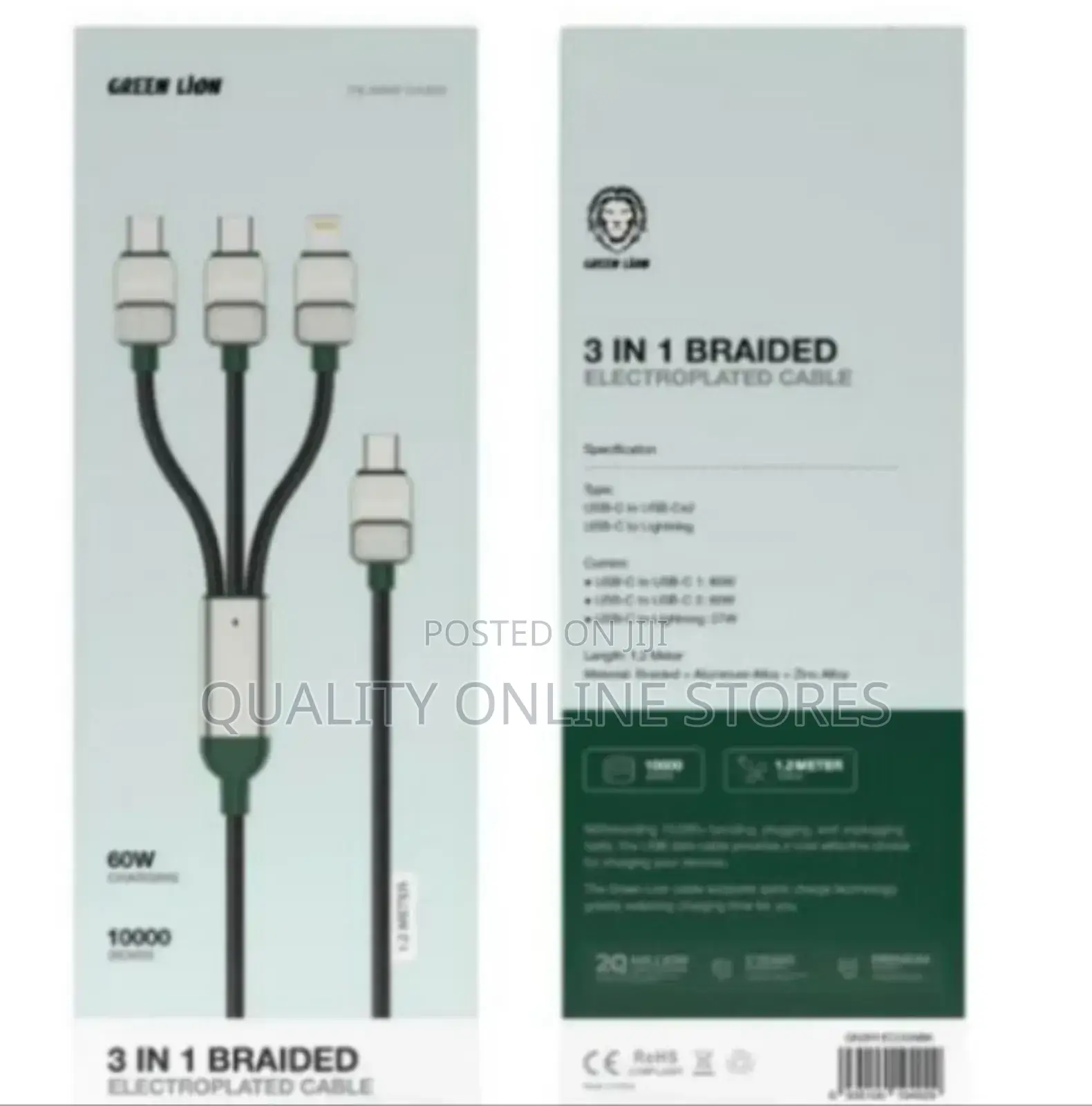 Green Lion 3 in 1 Cable
