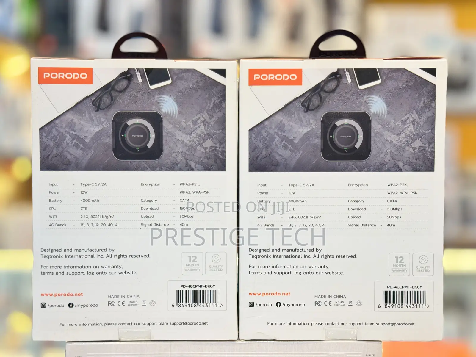 Porodo 4g Lte Home & Outdoor Portable Router