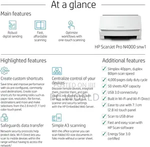Hp Scanjet Pro N4000 Snw1