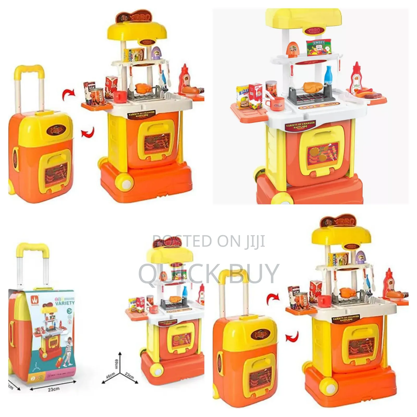 2in1 Kids' BBQ Drawer Suitcase Play House