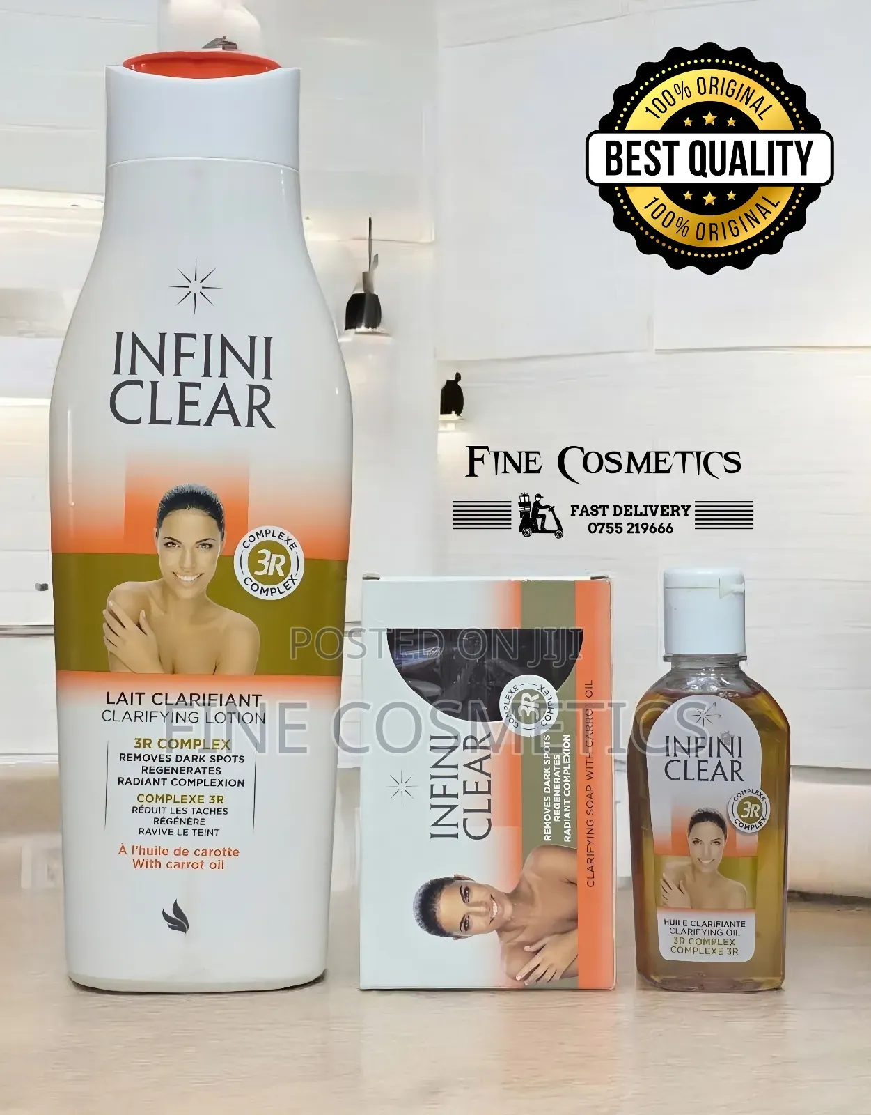 Original Infini Clear Set of Lotion, Oil and Soap