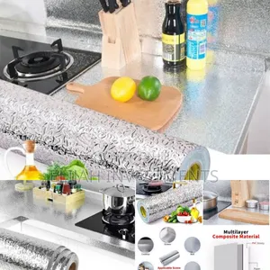 5 Metres Kitchen Oil Proof Wallpaper Silver