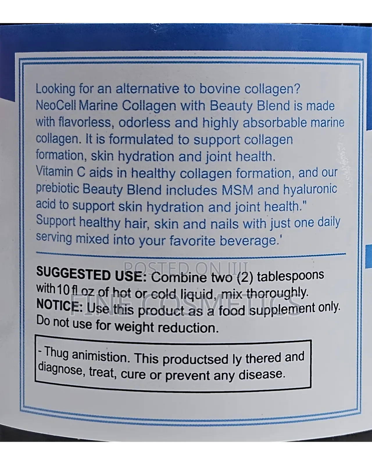 Neocell Marine Collagen With Beauty Blend Peptides Powder