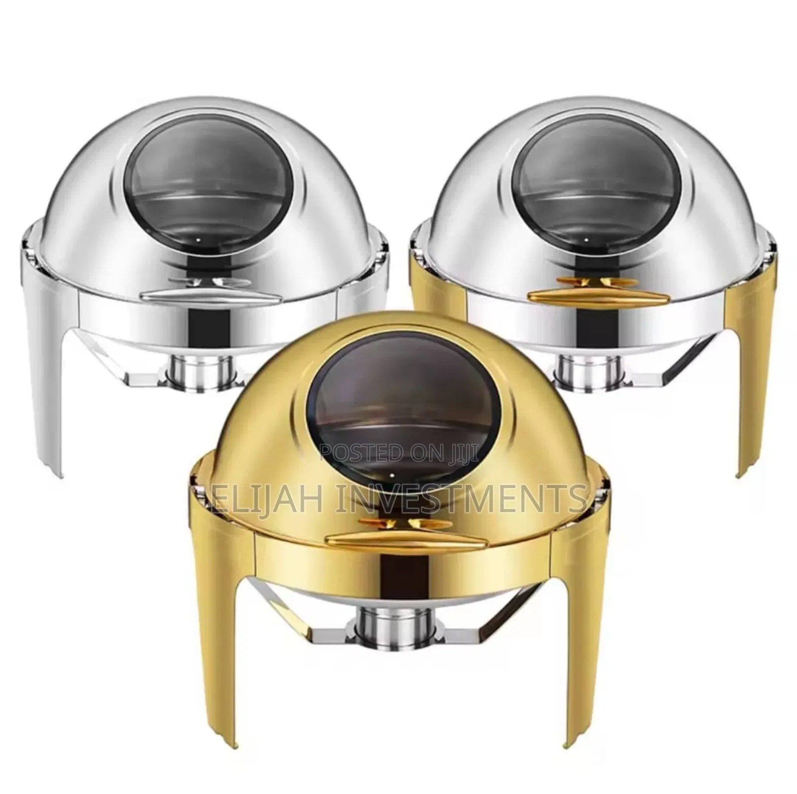 Round Stainless Steel Food Warmer Chaffing Dish