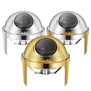 Round Stainless Steel Food Warmer Chaffing Dish