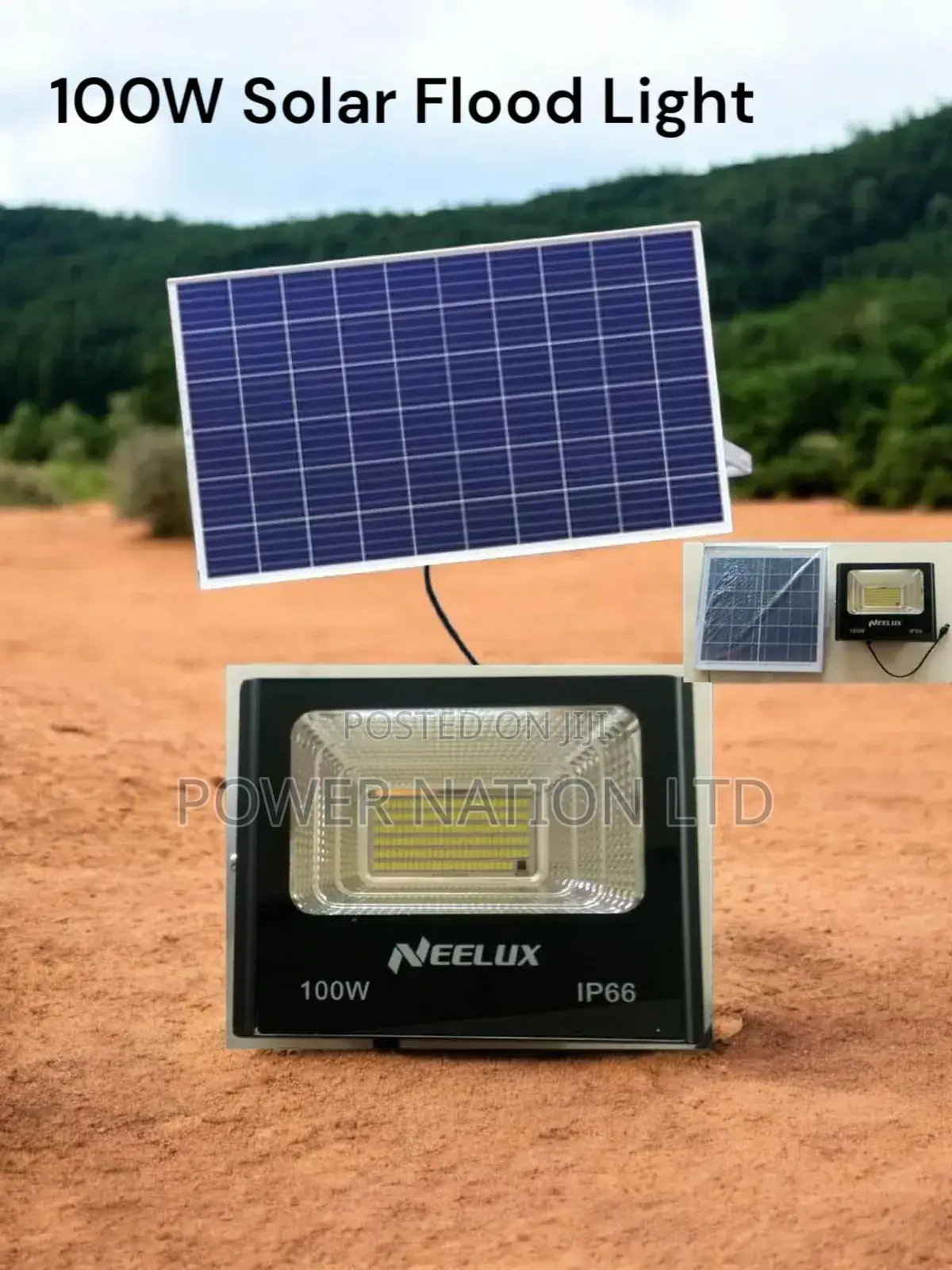 100w Neelux Solar Flood Light Moonlight