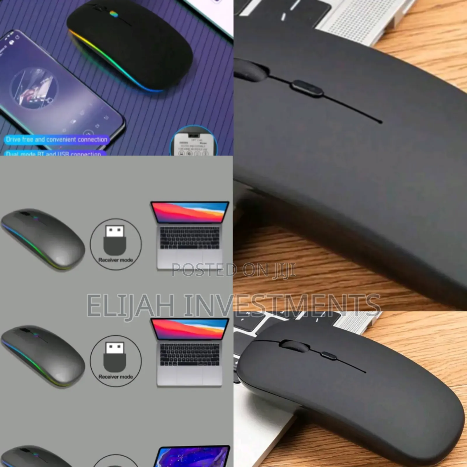 2in1 Ergonomic Design Bluetooth Mouse for Smart Tvs,Tablets