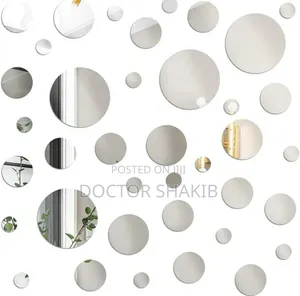 Luxurious Silver/Gold Mirror Decor Stickers - 24pcs