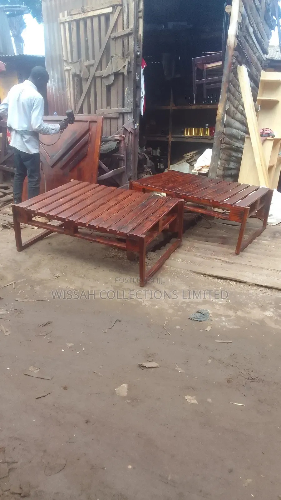 Pallet Bed and a Stool