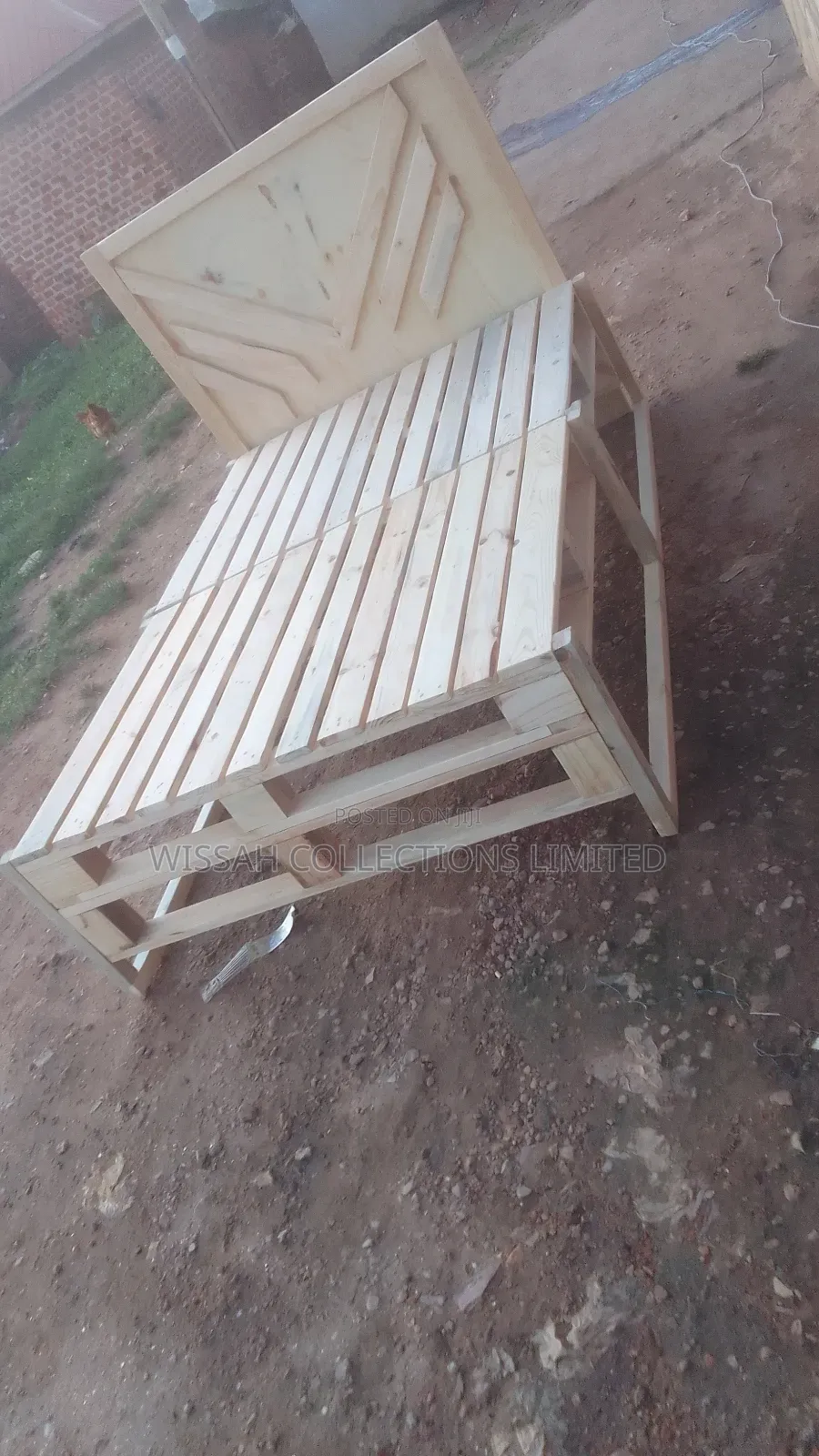 Pallet Bed and a Stool