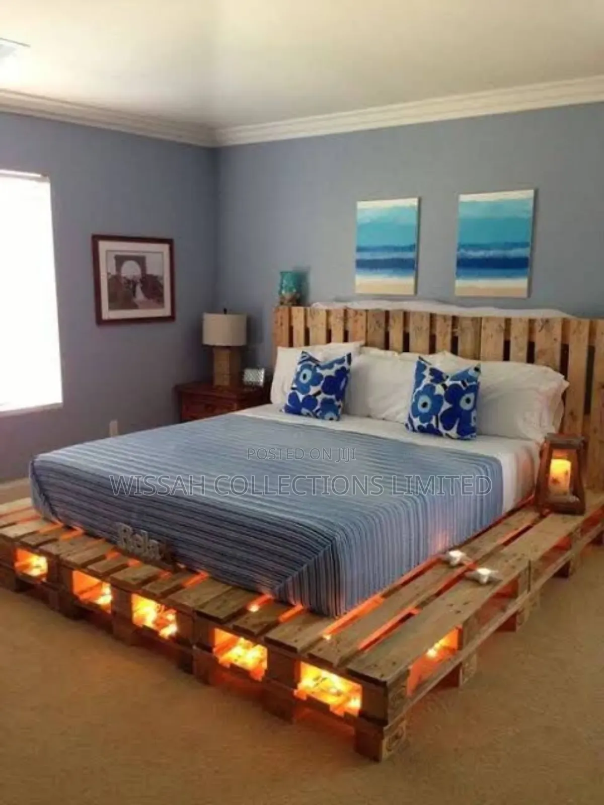 Pallet Bed and a Stool
