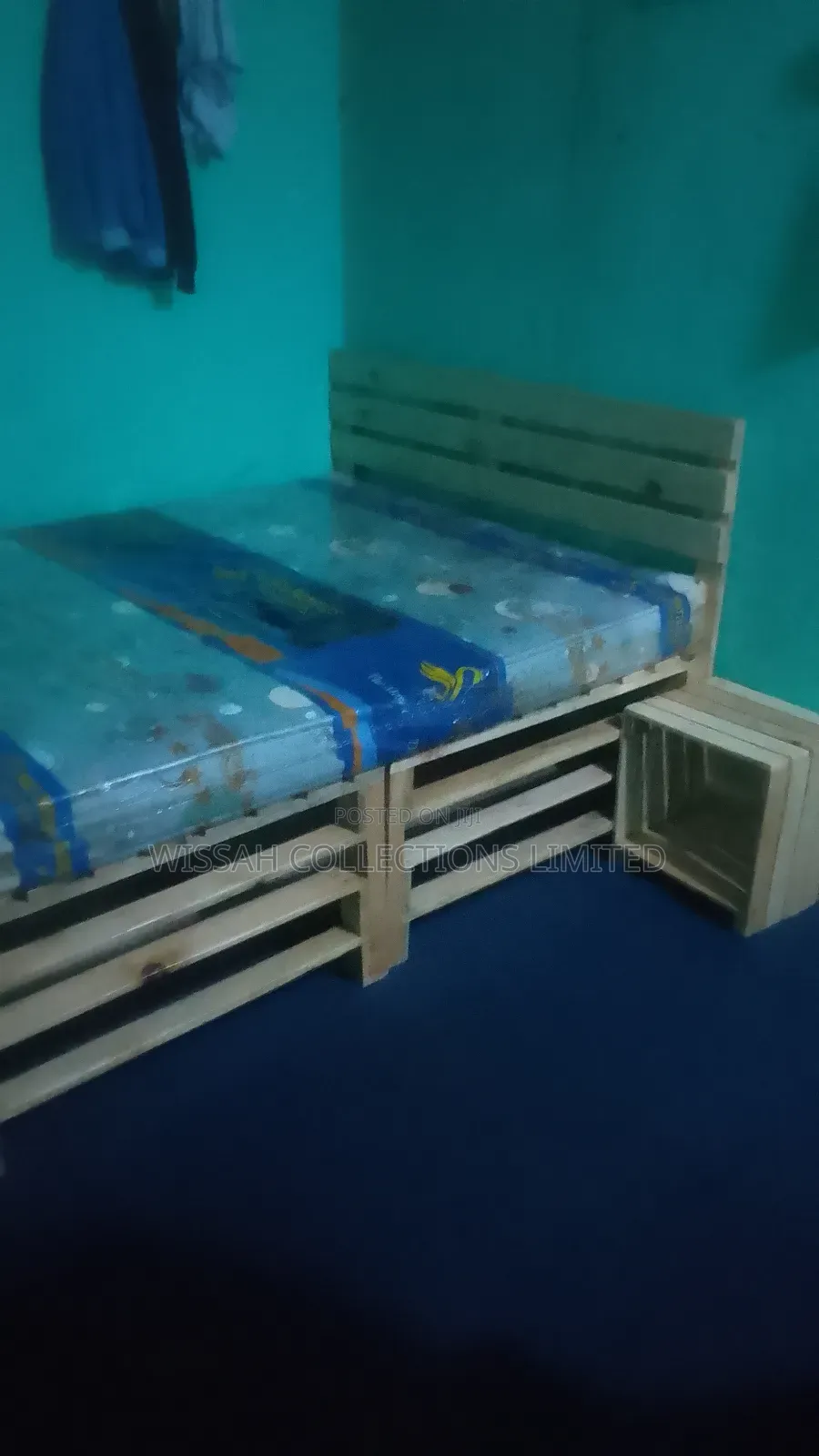 Pallet Bed and a Stool
