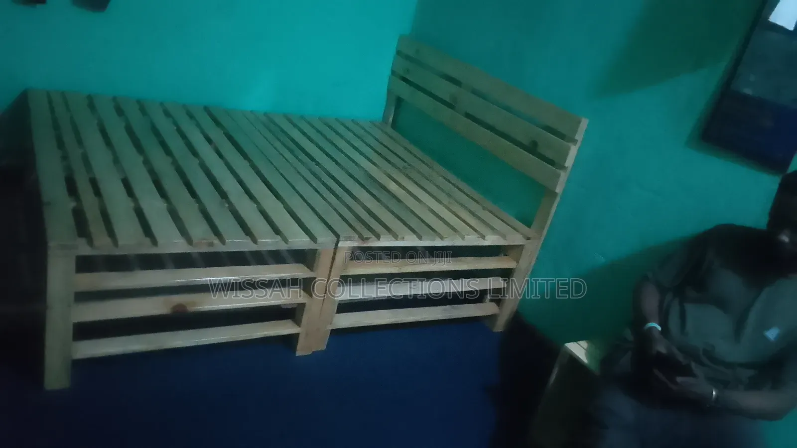 Pallet Bed and a Stool