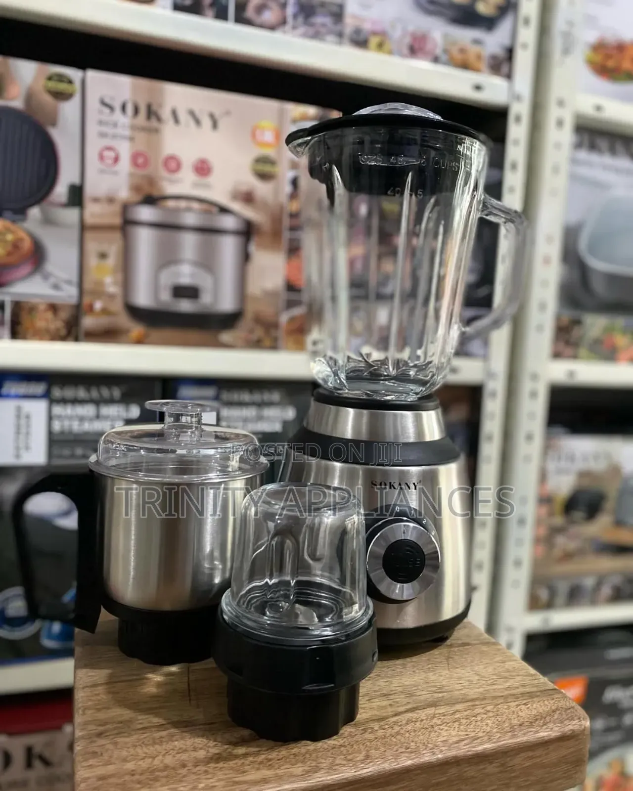 Sokany 3 in 1 Multi-Purpose Blender , 1.5l Glass , Grinder