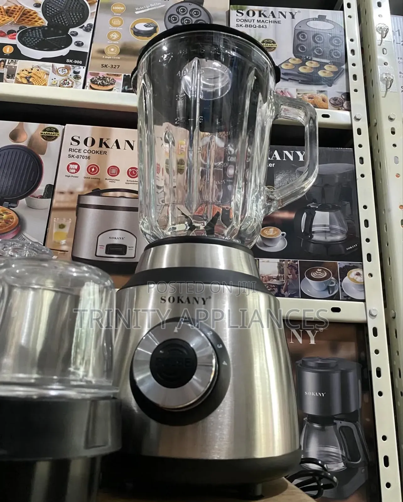 Sokany 3 in 1 Multi-Purpose Blender , 1.5l Glass , Grinder