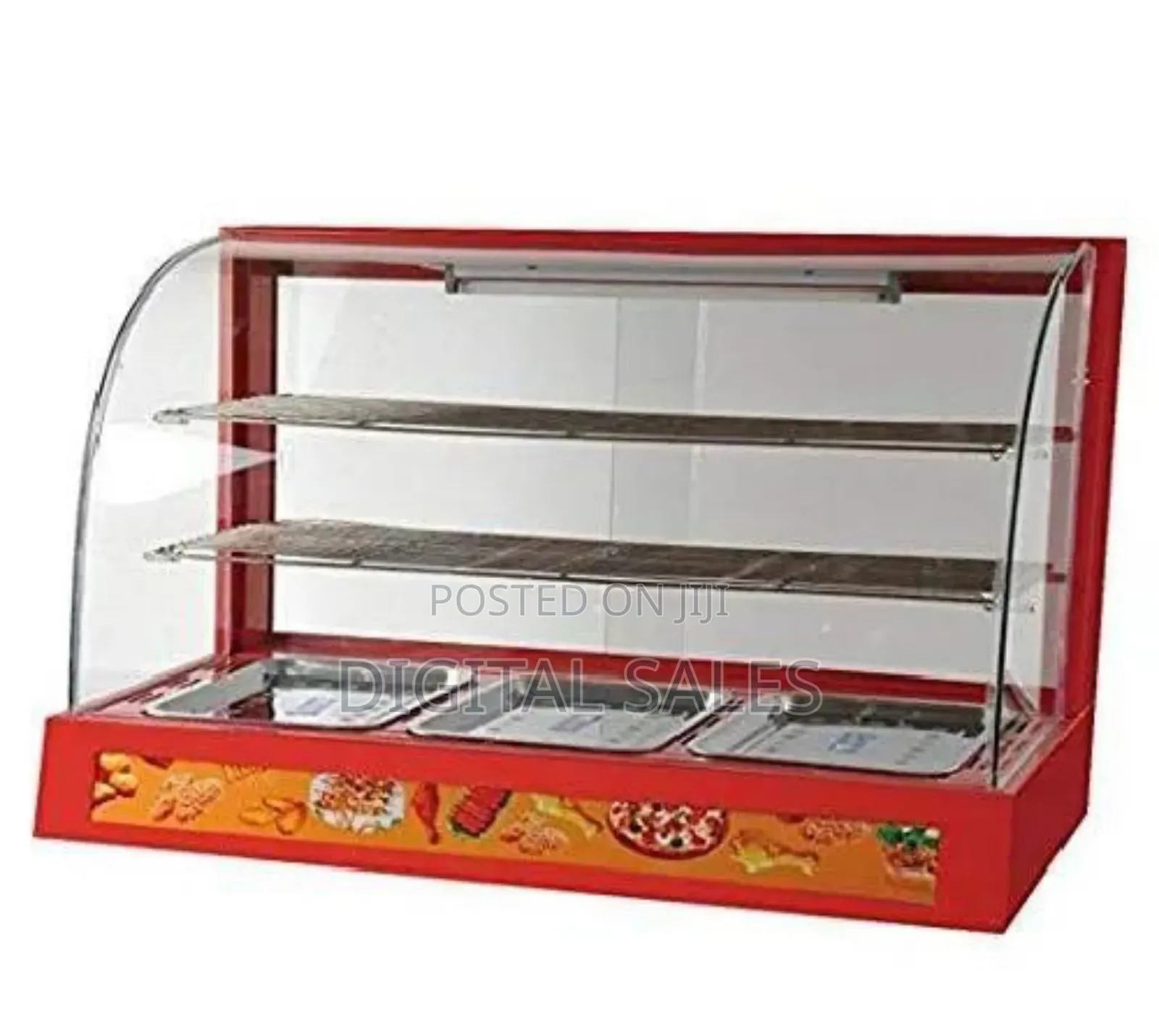 Ultramodern Electric Curved Snack Food Display Warmer