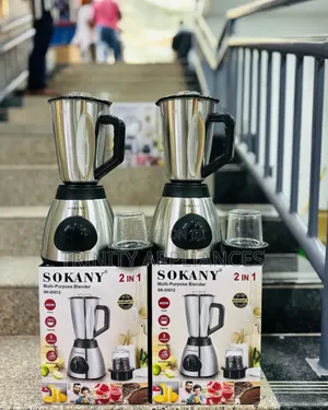 Sokany 2 in 1 Stainless Steel Blender With Grinder. Sk-03012