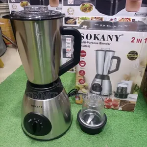 Sokany 2 in 1 Stainless Steel Blender With Grinder. Sk-03012