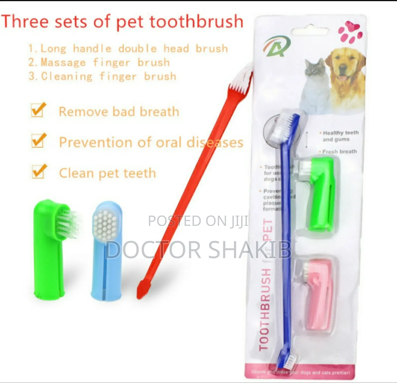 New Cats and Dogs Toothbrush Set