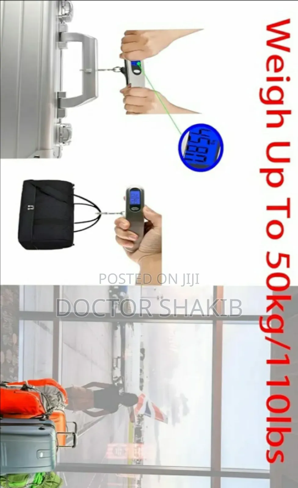 Strong Pocket Digital Luggage Scale 50kg