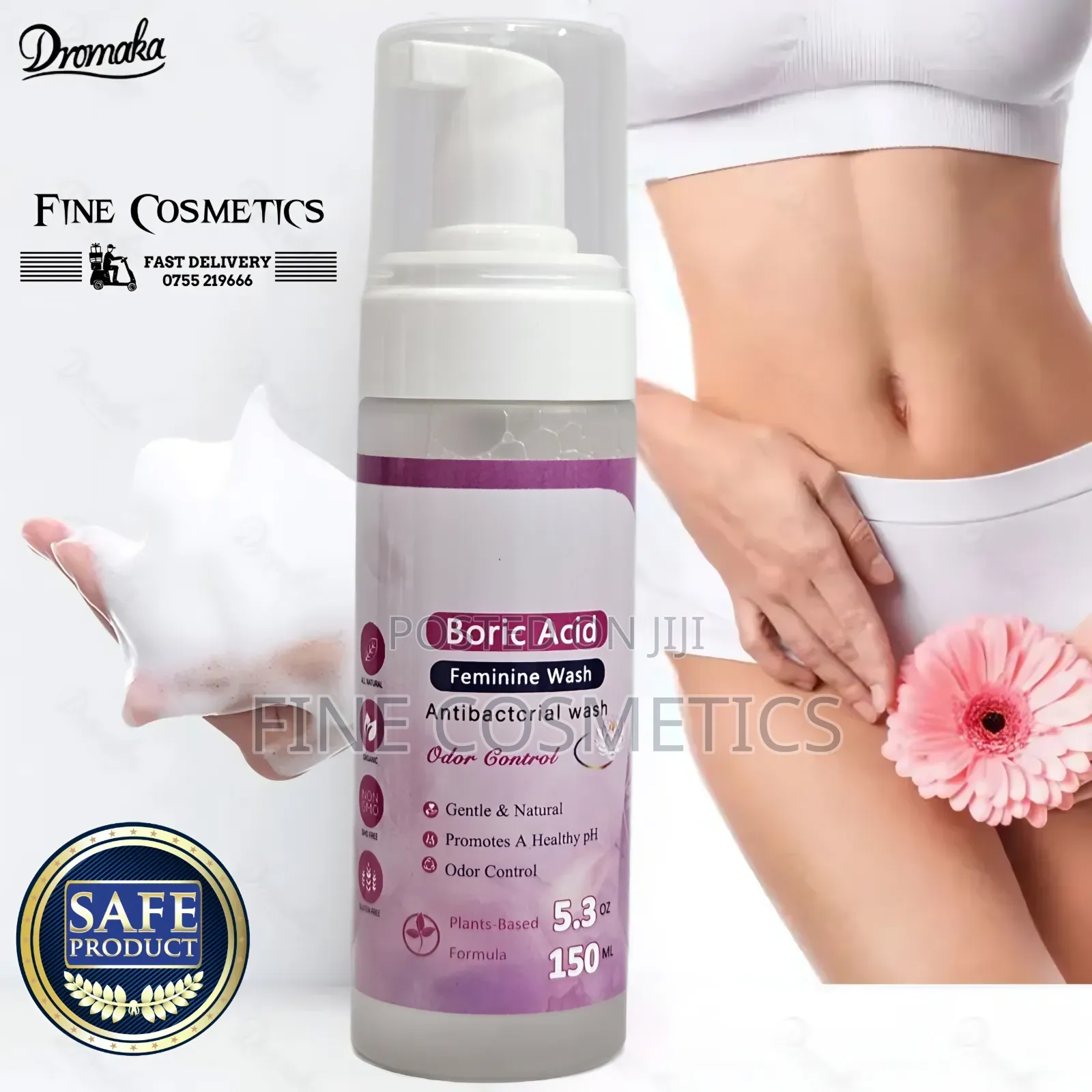 Boric Acid v Wash, Odor Control Discharge Feminine Cleansing