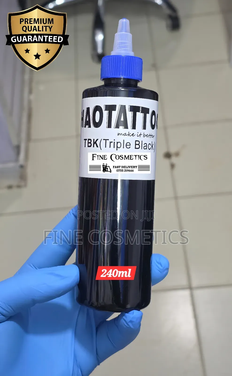 TBK | Triple Black Tattoo Ink | Microblading Pigment. 240ml