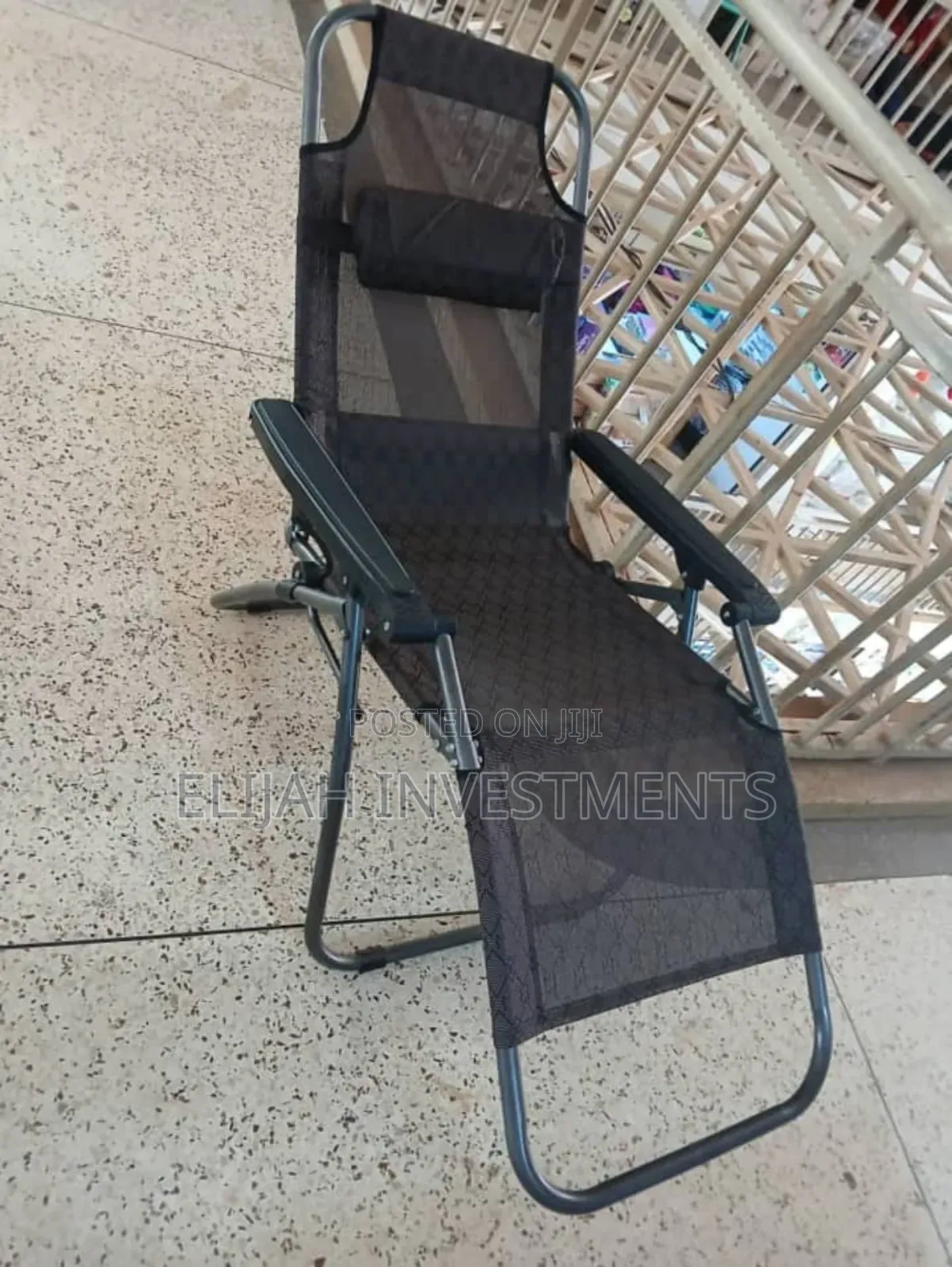 Metallic Frame Foldable on the Go/Balcony Chair Bed