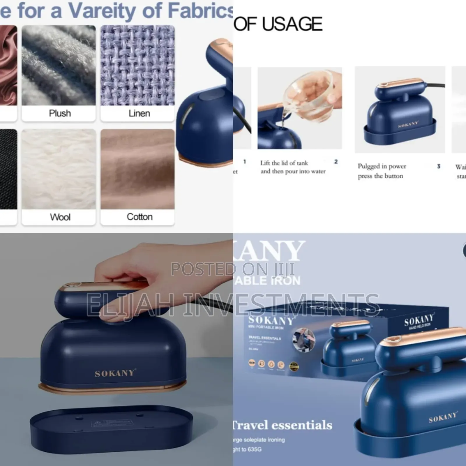 Sokany Sk 3064 Mini Travel Iron