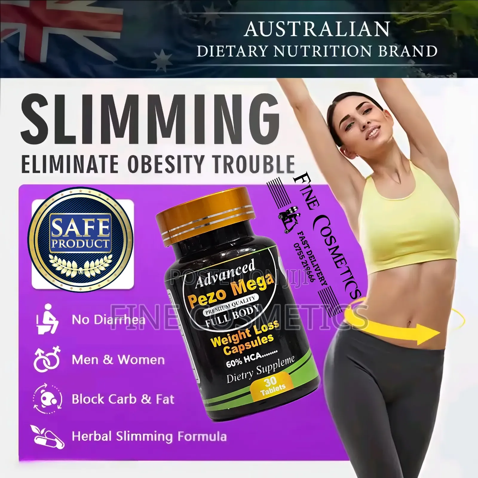 Advanced Pezo Mega Vip Weight Loss Slimming Fat Burner Pills