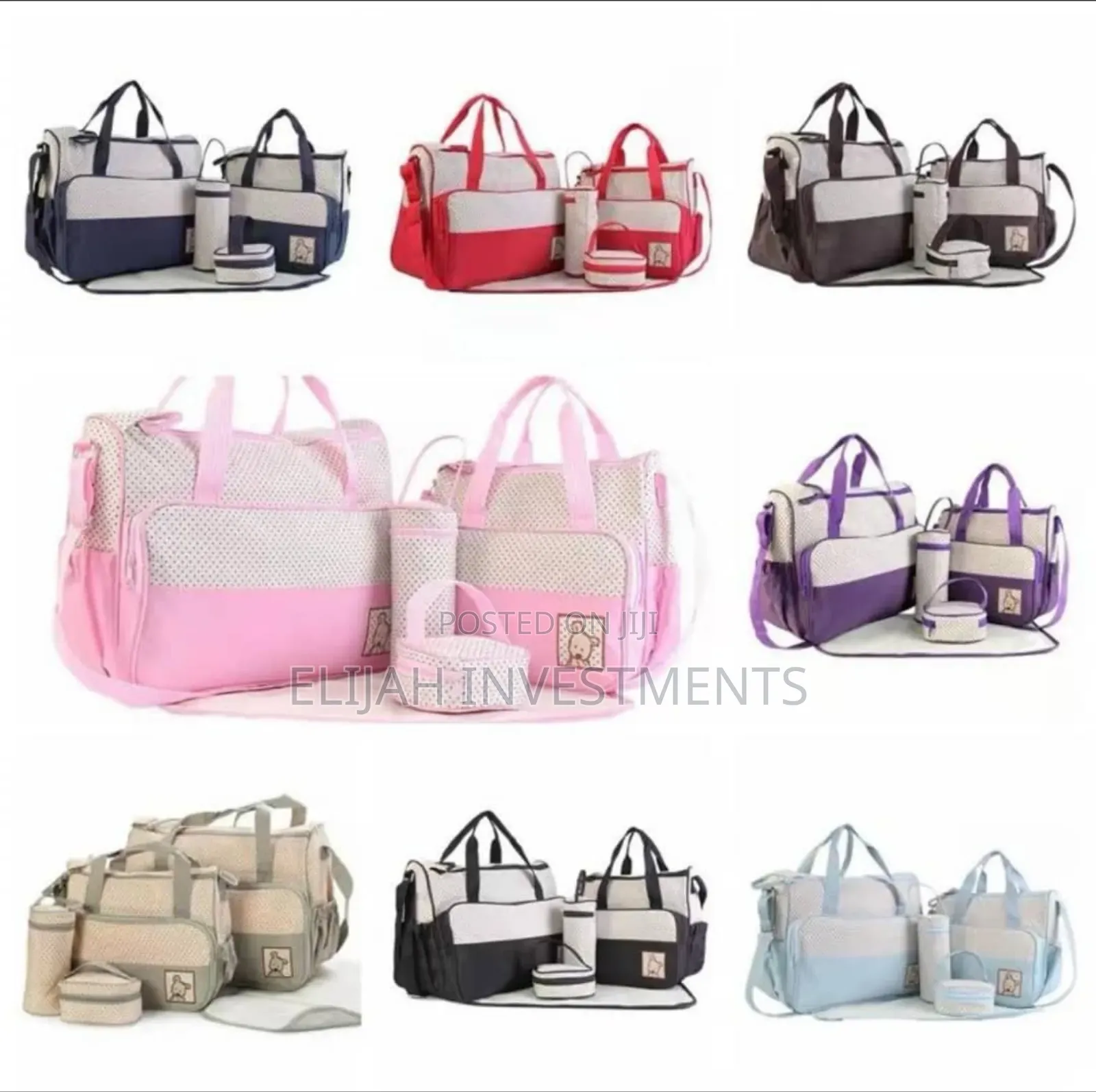 5in1 Portable Woven Mummy Diaper Bags