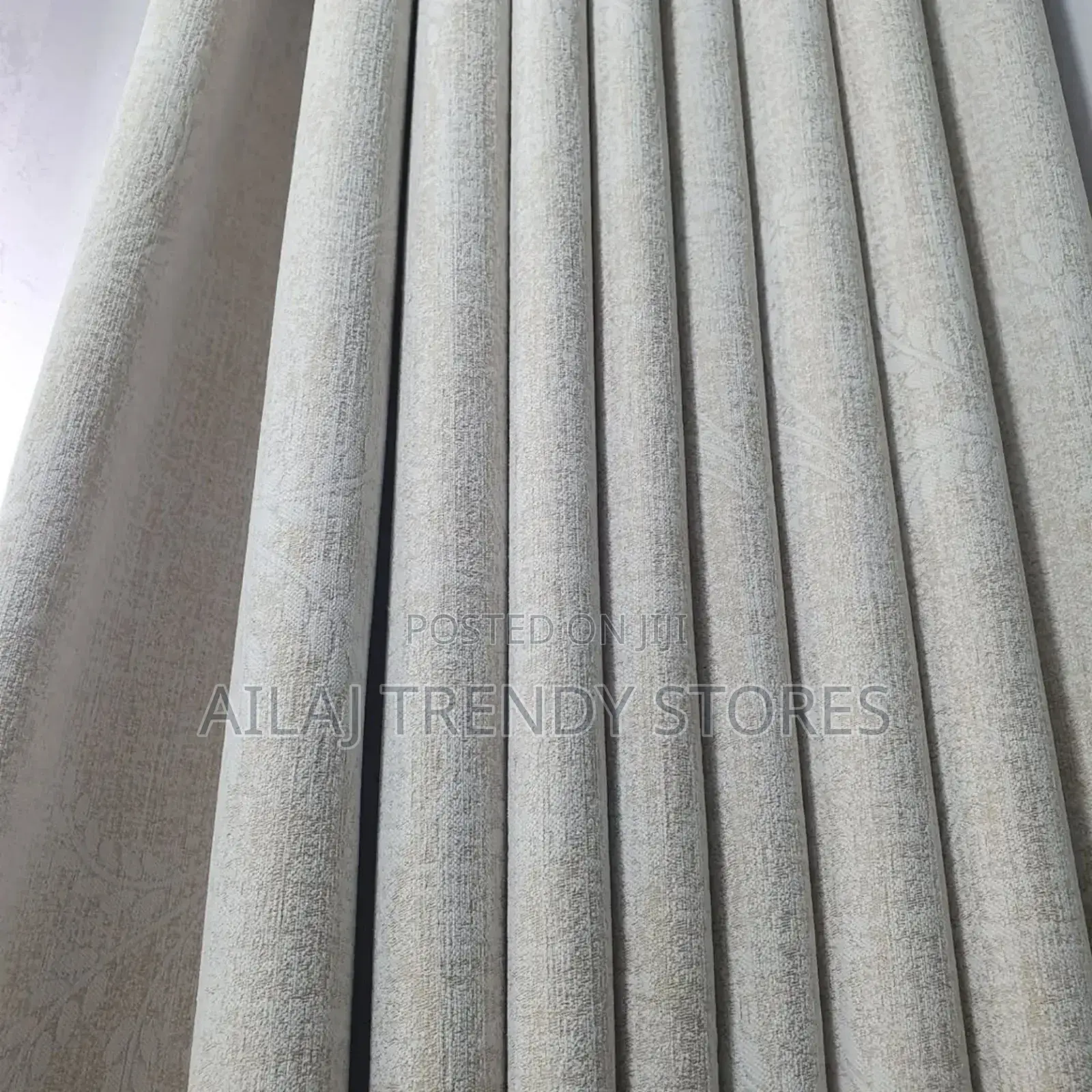 Cream Leafy Curtain Design Per Metre