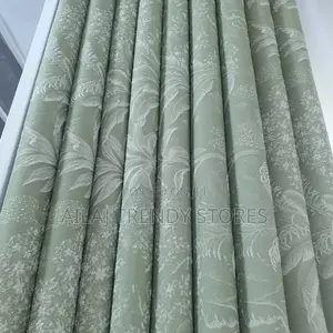 Green Leafy Curtain Design Per Metre
