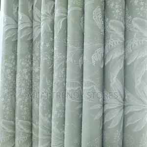 Green Leafy Curtain Design Per Metre