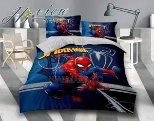 1 Pillowcase,1 Bedsheet and 1 Blue Duvet Spider Man