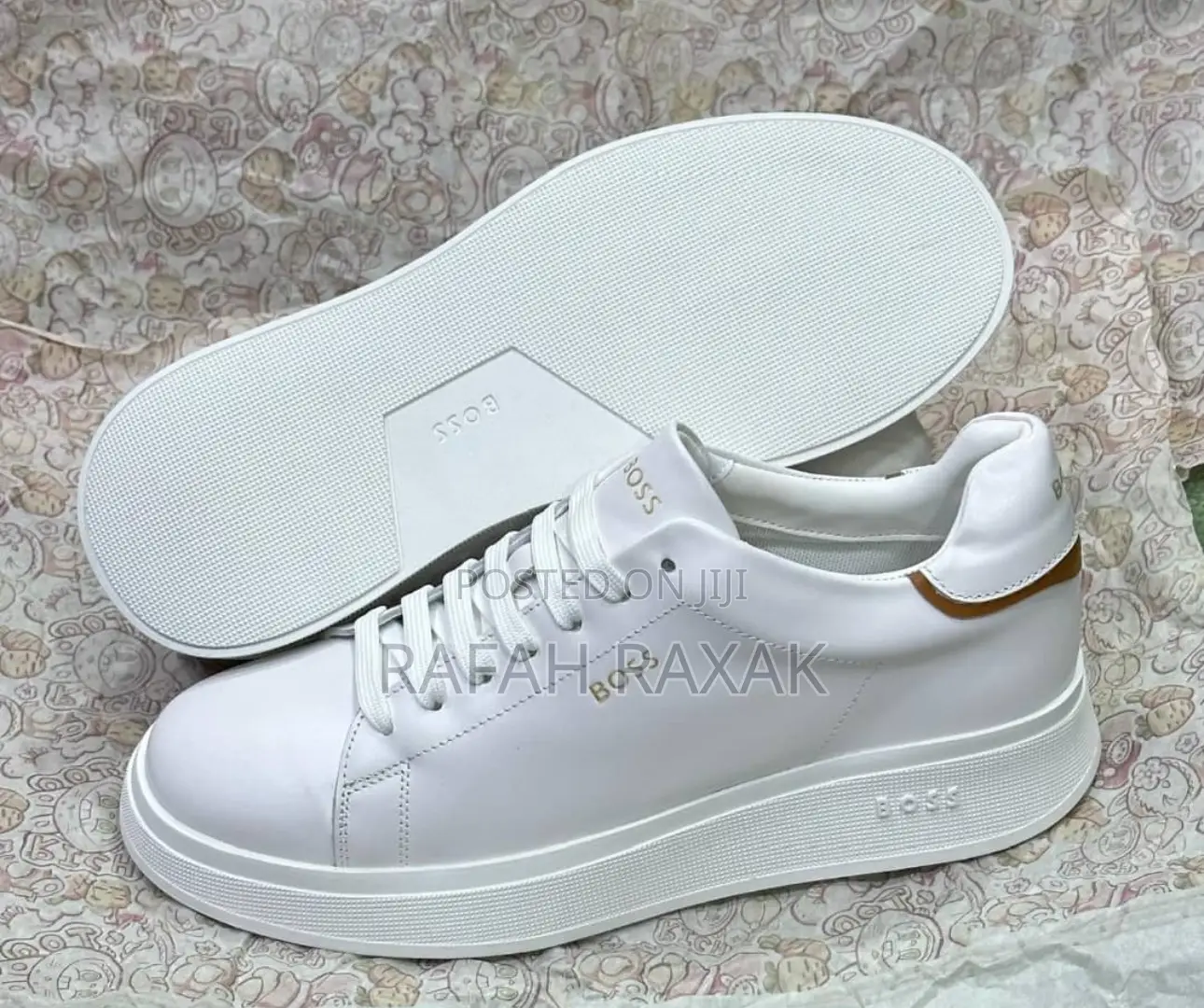 Original Triple White Boss Smart Casual Leather Sneakers