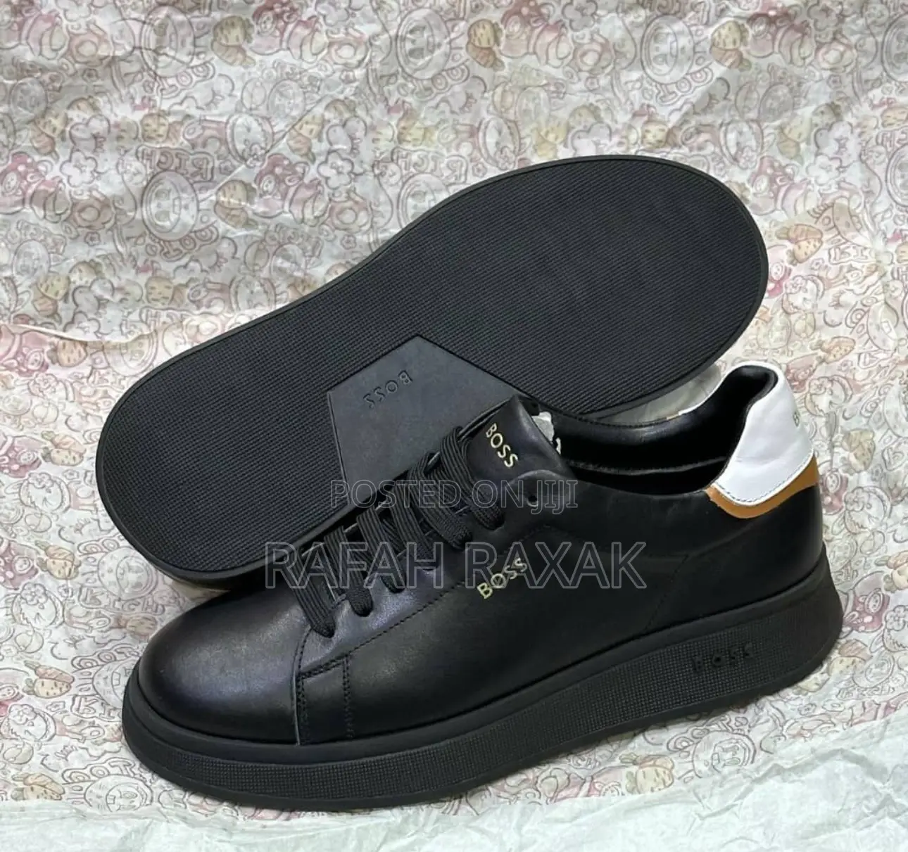 Original Men’S Black Boss Smart Casual Leather Sneakers