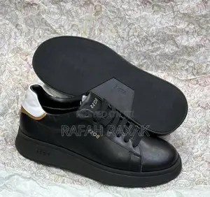 Original Men’S Black Boss Smart Casual Leather Sneakers