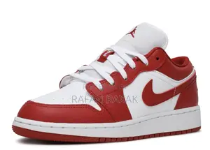 Red/White Nike Air Jordan 1 Low Cut Sneakers in Stock