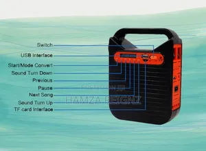 Solar Portable Power Emergency Flashlight Radio Usb Speaker