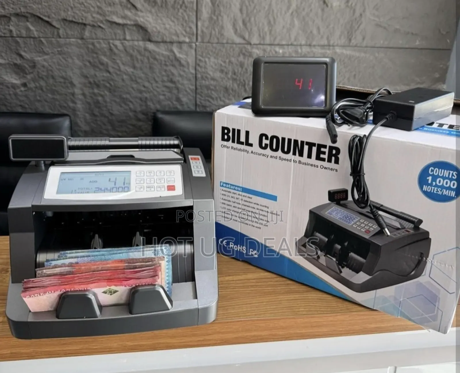Bill Counter Money Counting Machine With Fake Note  Detector