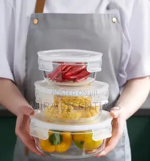 Borosilicate Glass Round Multipurpose Food Storage Container