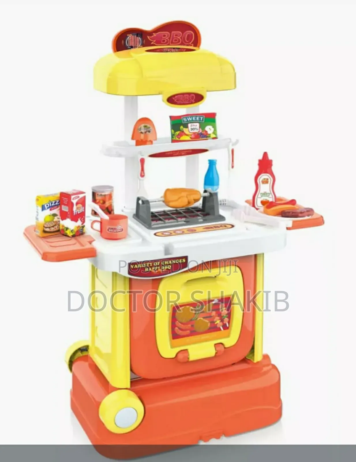 2 in 1 Kids Barbeque Drawer Suit Case Play House Toy