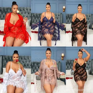 Women Lace Up Robes Gown