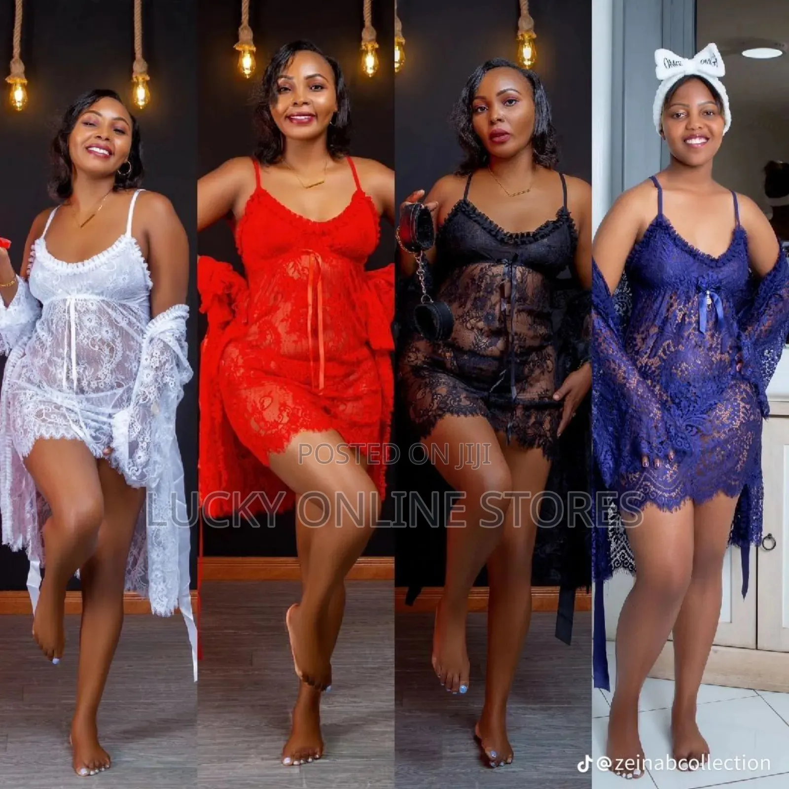 Women Lace Up Robes Gown